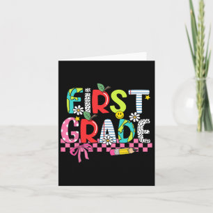 Preppy Supplies First Grade Happy Last Day Of Scho Card
