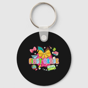 Preppy Supplies First Grade Happy Last Day Of Scho Key Ring