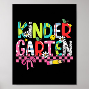 Preppy Supplies Kindergarten Happy Last Day Of Sch Poster