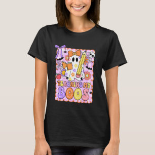 Preppy Teaching My Boos Teacher Ghost Halloween Gi T-Shirt