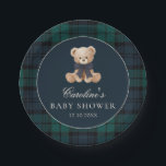 Preppy Teddy Bear Baby Shower Paper Plates<br><div class="desc">Preppy Teddy Bear Baby Shower Paper Plates</div>