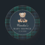 Preppy Teddy Bear Baby Shower Paper Plates<br><div class="desc">Preppy Teddy Bear Baby Shower Paper Plates</div>