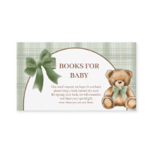 Preppy Teddy Bear Sage Plaid Books for Baby