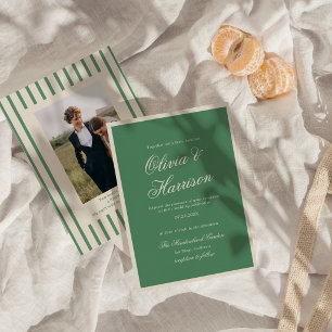 Preppy Tennis Club Green Wedding Invitation