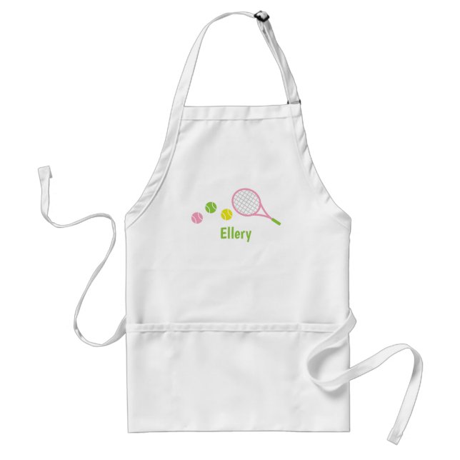 Preppy Tennis Personalised Apron (Front)