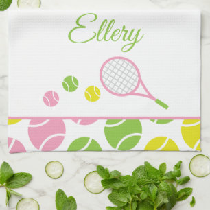 Preppy Tennis Personalised Kitchen Towel