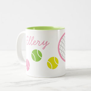 Preppy Tennis Personalised Mug