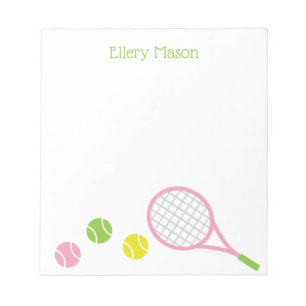 Preppy Tennis Personalised Notepad