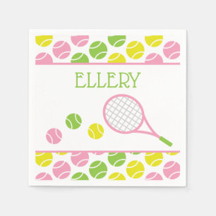 Preppy Tennis Personalised Party Napkins