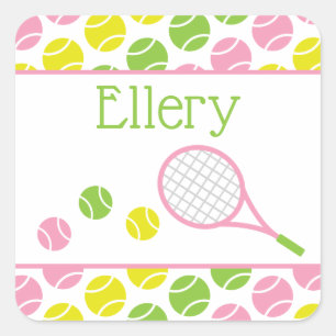 Preppy Tennis Personalised Stickers