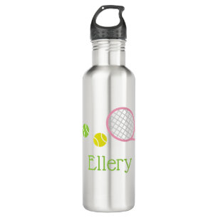 Preppy Tennis Personalised Water Bottle