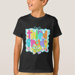 Preppy Third 3rd Grade Teacher Team Bow Back To Sc T-Shirt