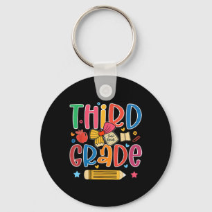 Preppy Third Grade Back To School 3rd Grade Teache Key Ring