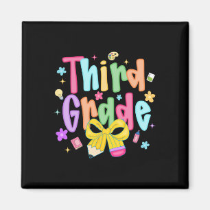 Preppy Third Grade Back To School 3rd Grade Teache Magnet