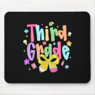Preppy Third Grade Back To School 3rd Grade Teache Mouse Mat