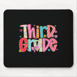 Preppy Third Grade Back To School 3rd Grade Teache Mouse Mat
