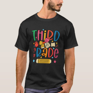 Preppy Third Grade Back To School 3rd Grade Teache T-Shirt