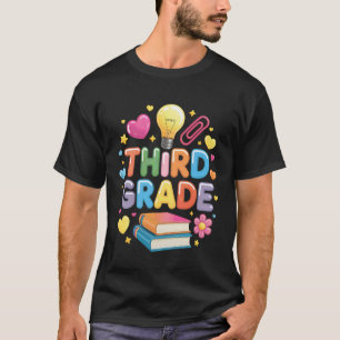 Preppy Thirt Grade Back To School 3rd Grade Teache T-Shirt