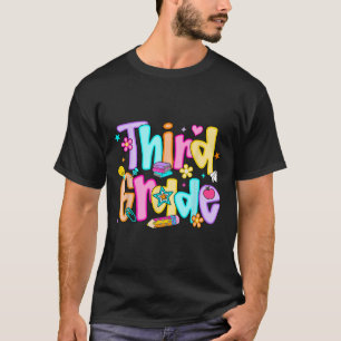 Preppy Thirt Grade Back To School 3rd Grade Teache T-Shirt