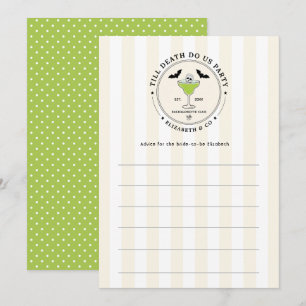 Preppy Till Death Do Us Party Gothic Bachelorette Advice Card