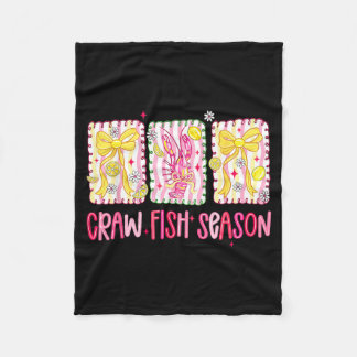 Preppy Tis The Season Crawfish Season Summer Vibes Fleece Blanket