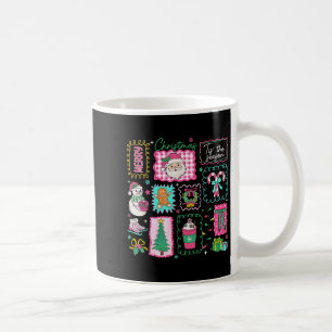 Preppy Tis The Season Pink Christmas Coffee Family Mug