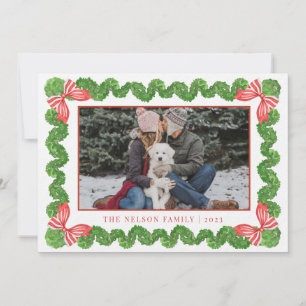 Preppy Topiary Garden Christmas  Photo  Holiday Card