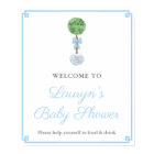 Preppy Topiary Ginger Jar Boy Baby Shower Welcome