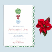 Preppy Topiary Tree Red Green Holiday Drinks Party