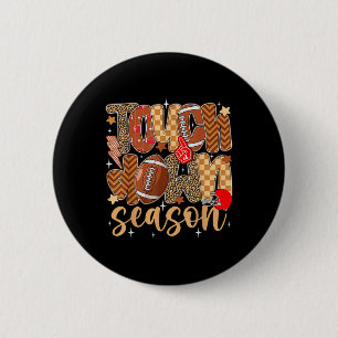 Preppy Touch Down Season Fall Autumn Football Game 6 Cm Round Badge