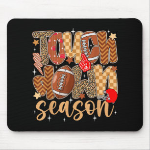 Preppy Touch Down Season Fall Autumn Football Game Mouse Mat