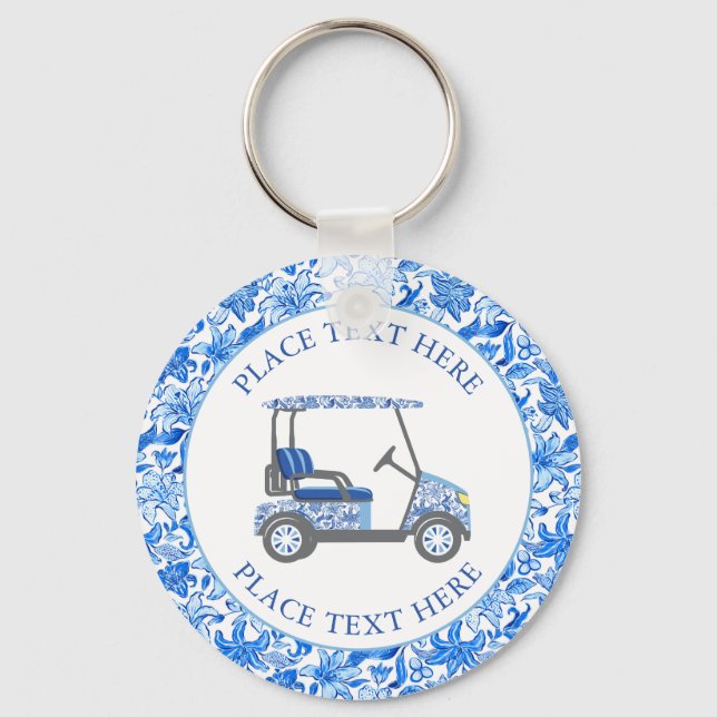 Preppy Turtles Golf Cart Key Ring (Front)