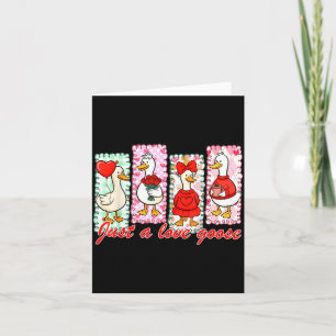 Preppy Valentine Just A Love Silly Goose Duck Girl Card
