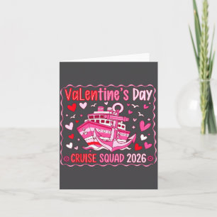 Preppy Valentines Cruise 2026 Family Matching Vale Card