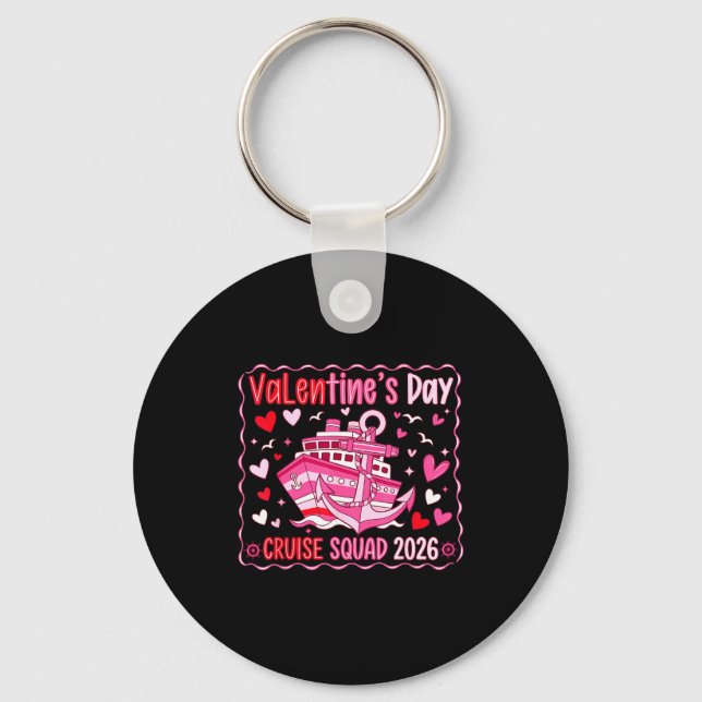 Preppy Valentines Cruise 2026 Family Matching Vale Key Ring (Front)