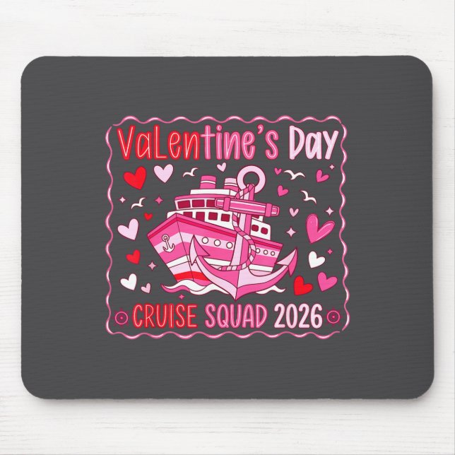 Preppy Valentines Cruise 2026 Family Matching Vale Mouse Mat (Front)
