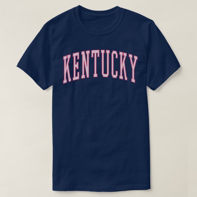 Preppy Varsity Pink Kentucky  T-Shirt (Design Front)