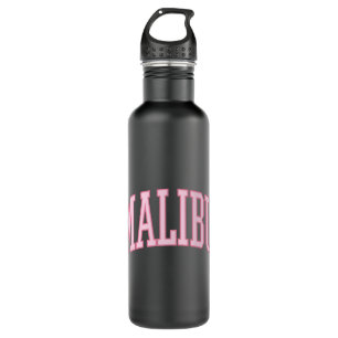 Preppy Varsity Pink Malibu California  710 Ml Water Bottle
