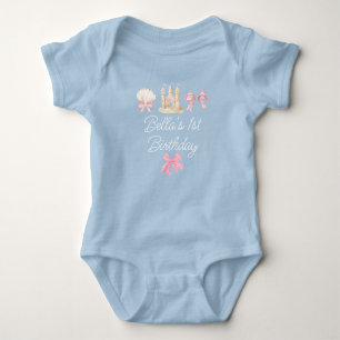 Preppy Watercolor Beach Party Baby Bodysuit