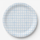 Preppy Watercolor Blue Gingham