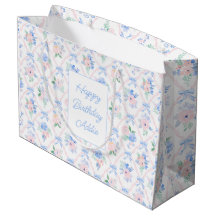 Preppy Watercolor Bows and Floral Customisable 