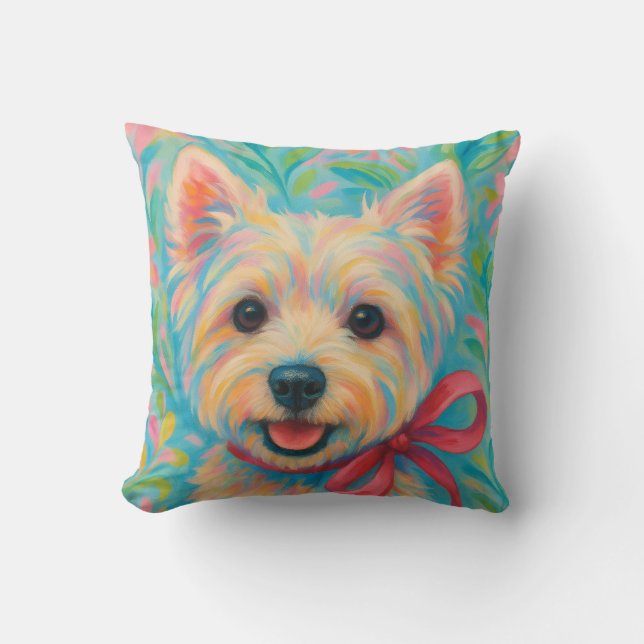 Preppy Westie Cushion (Front)