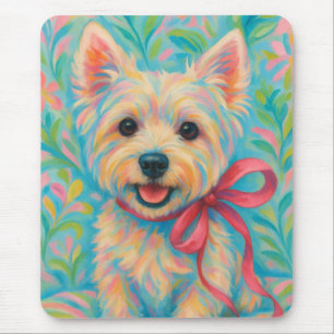 Preppy Westie Mouse Mat