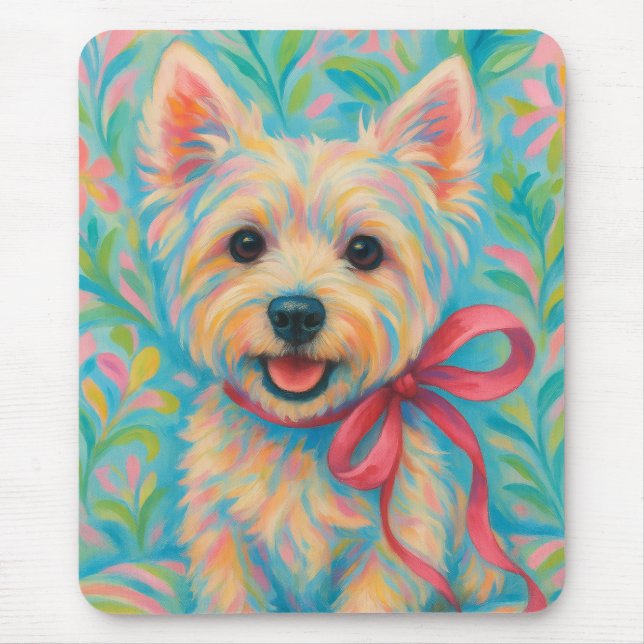 Preppy Westie Mouse Mat (Front)