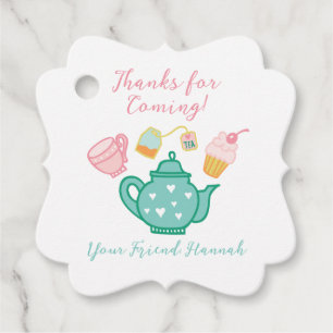 Preppy Whimsical Tea Party  Favour Tags