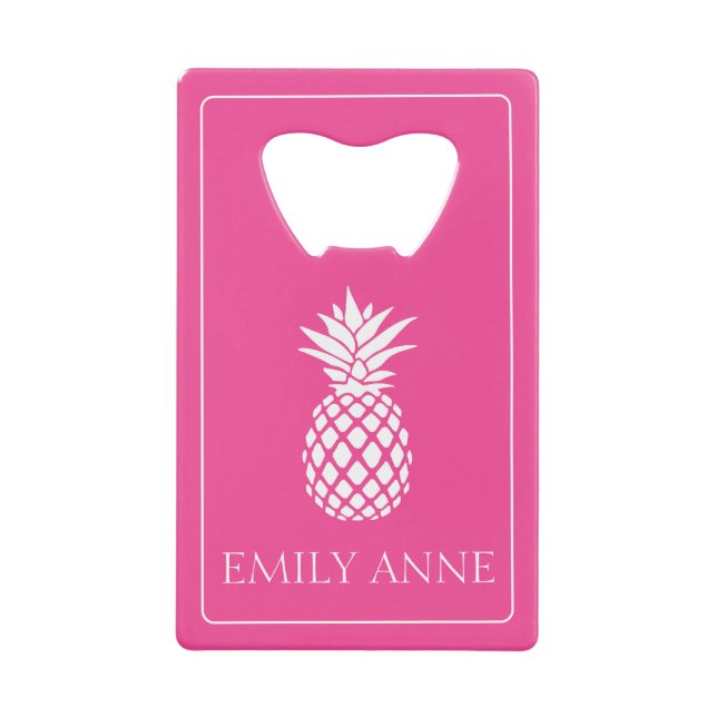 Preppy White Pineapple on Pink (Front)