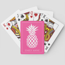Preppy White Pineapple on Pink