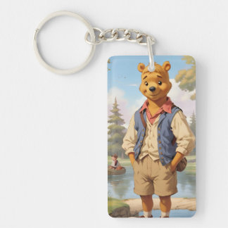 Preppy Winnie the Pooh 1 Key Ring