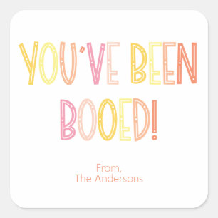 Preppy You've Been Booed Halloween  Square Sticker