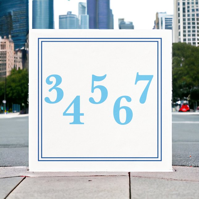 Preppy Zip Code Border Custom  Napkin (Creator Uploaded)